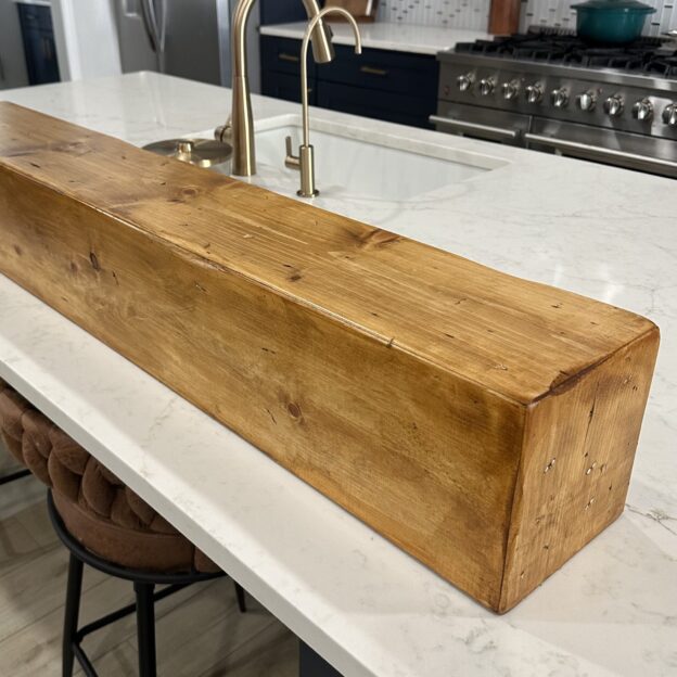 48" Floating Mantel, Distressed Mantel, Handmade