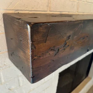 54" Floating Mantel, Distressed Mantel, Handmade