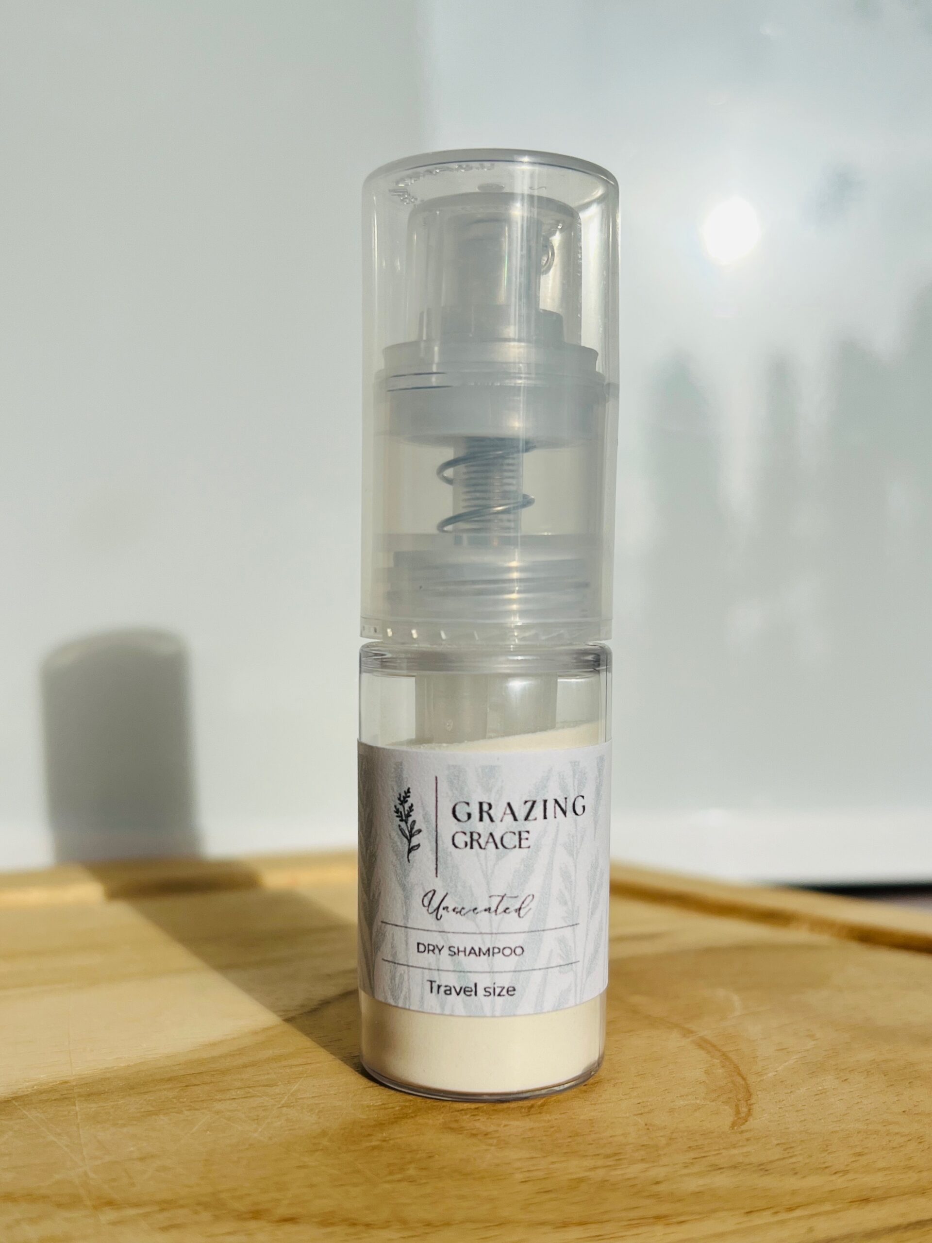 All Natural Dry Shampoo - Travel Size Refillable Puffer Bottle