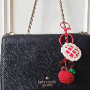 Bag charm: apple pie