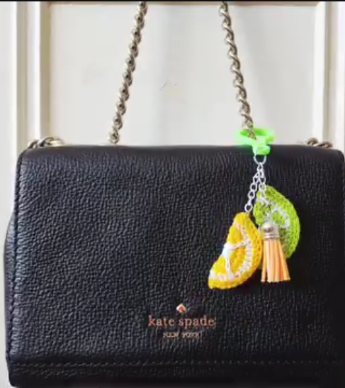 Bag charm: Citrus wedges