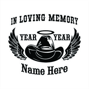 Memorial Decal Window Decal Cowboy Cowgirl Personalized