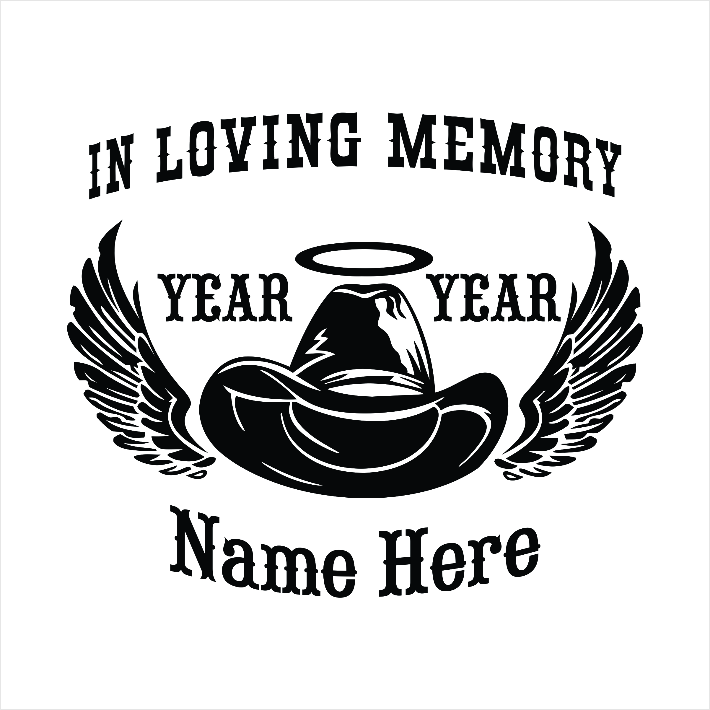 Memorial Decal Window Decal Cowboy Cowgirl Personalized