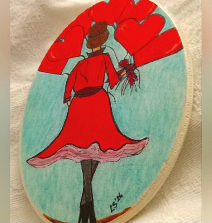 Handpainted Valentine Decor