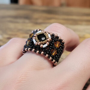 Obsidian Ember Ring | Size 9