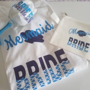 Mermaid Bridal Party Wine Glasses