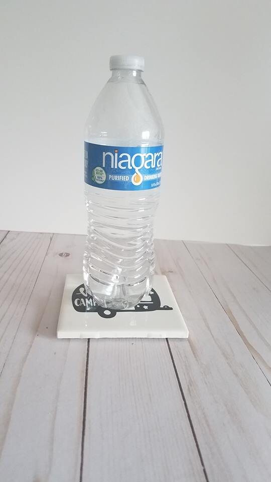 Camping Ceramic Coaster Set of 4