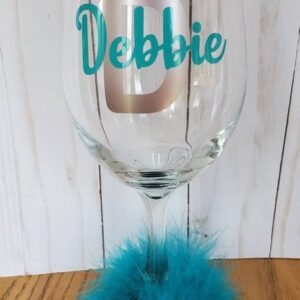 Personalized Monogrammed Name and Initial Wine Glass