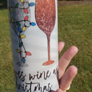 Just a Girl Who Loves Christmas and Wine 20 oz Tumbler