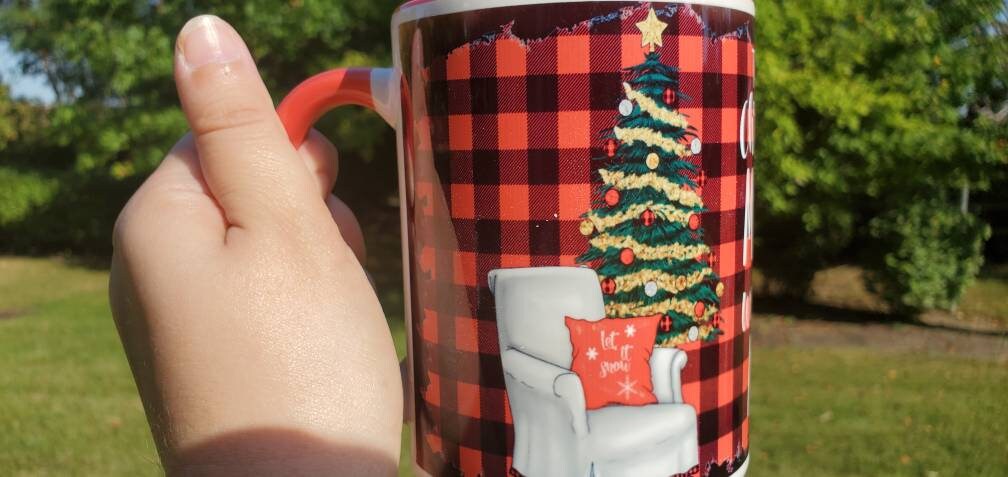 Christmas movie watching mug