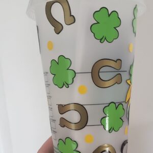 Lucky Gnome Cold Cup for St. Patrick's Day - Shamrock Inspired Drinkware
