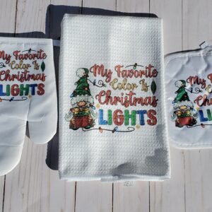 Christmas Pot Holder Oven Mit Kitchen Towel