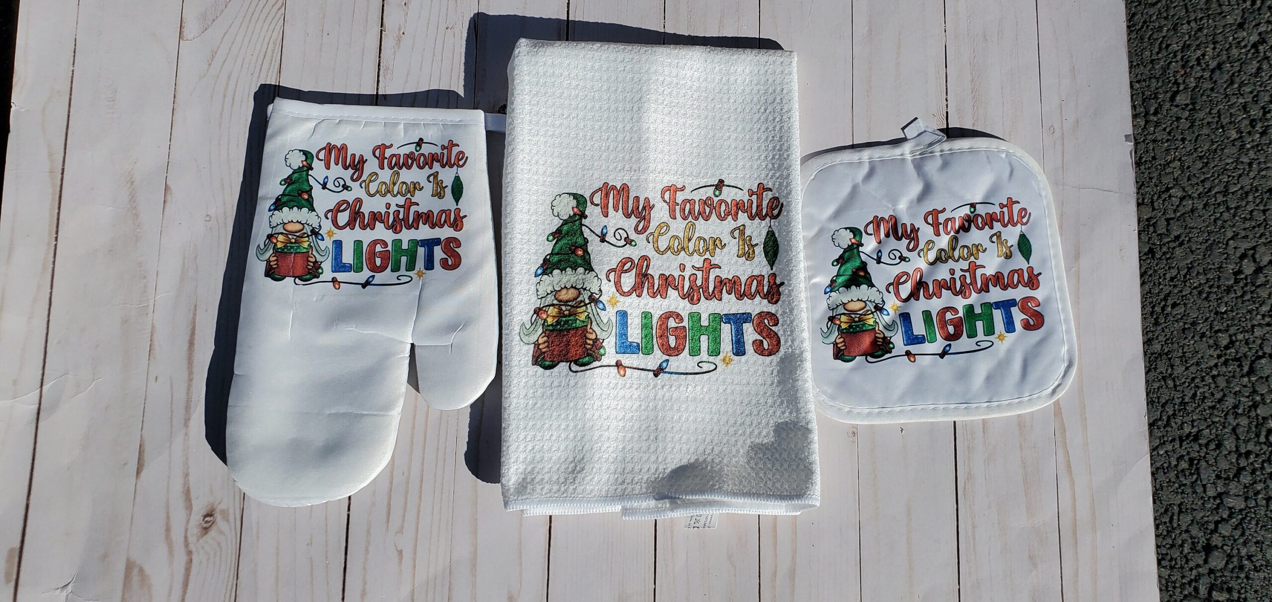Christmas Pot Holder Oven Mit Kitchen Towel
