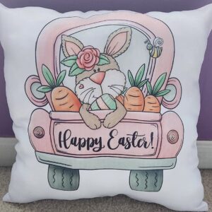 Colorful Spring and Easter Decor Pillows - Festive Bunny Gnome Design for a Cheerful Home