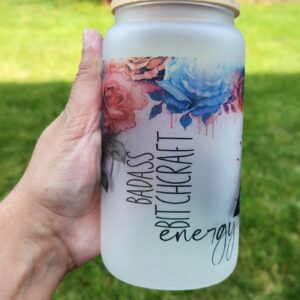 Boho Halloween Glass Can