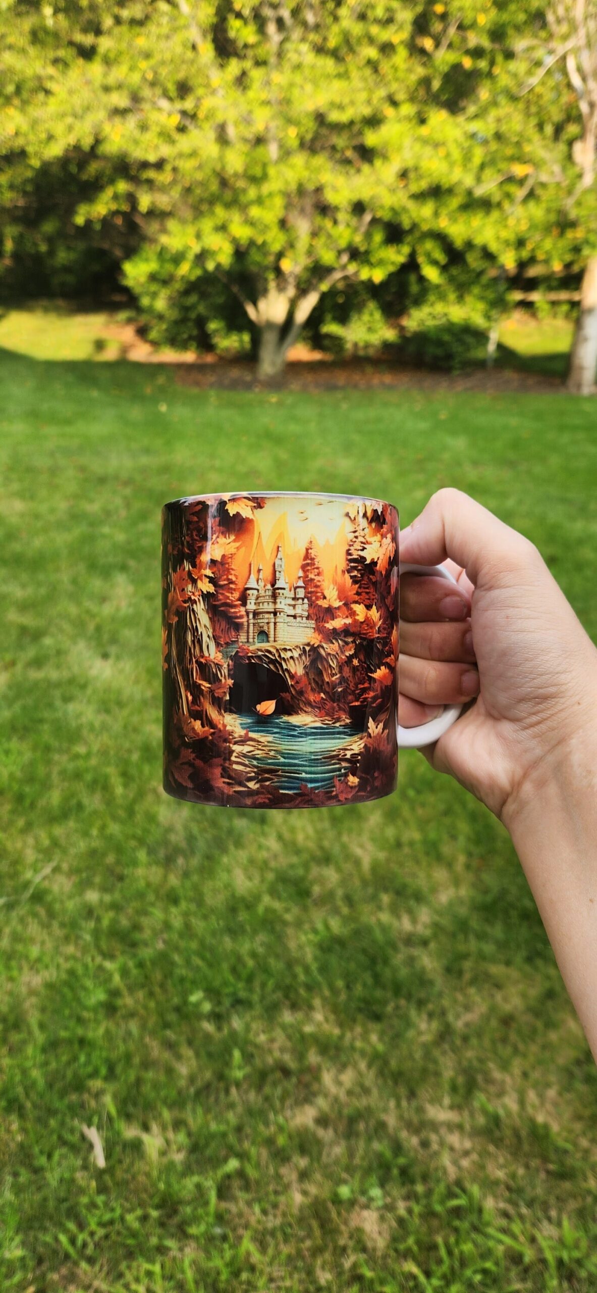 3D Fall Harvest Mug: Halloween Pumpkin Design