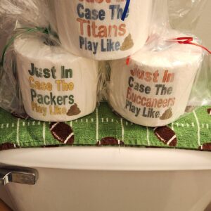 Funny Gag Gift, Football Toilet Paper, Hard To Shop For, White Elephant