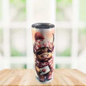 Valentines Day Tumbler- Cute Cow Tumbler