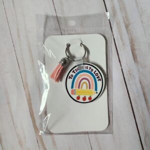 Personalized Teacher Keychain: Teacher Appreciation Gift