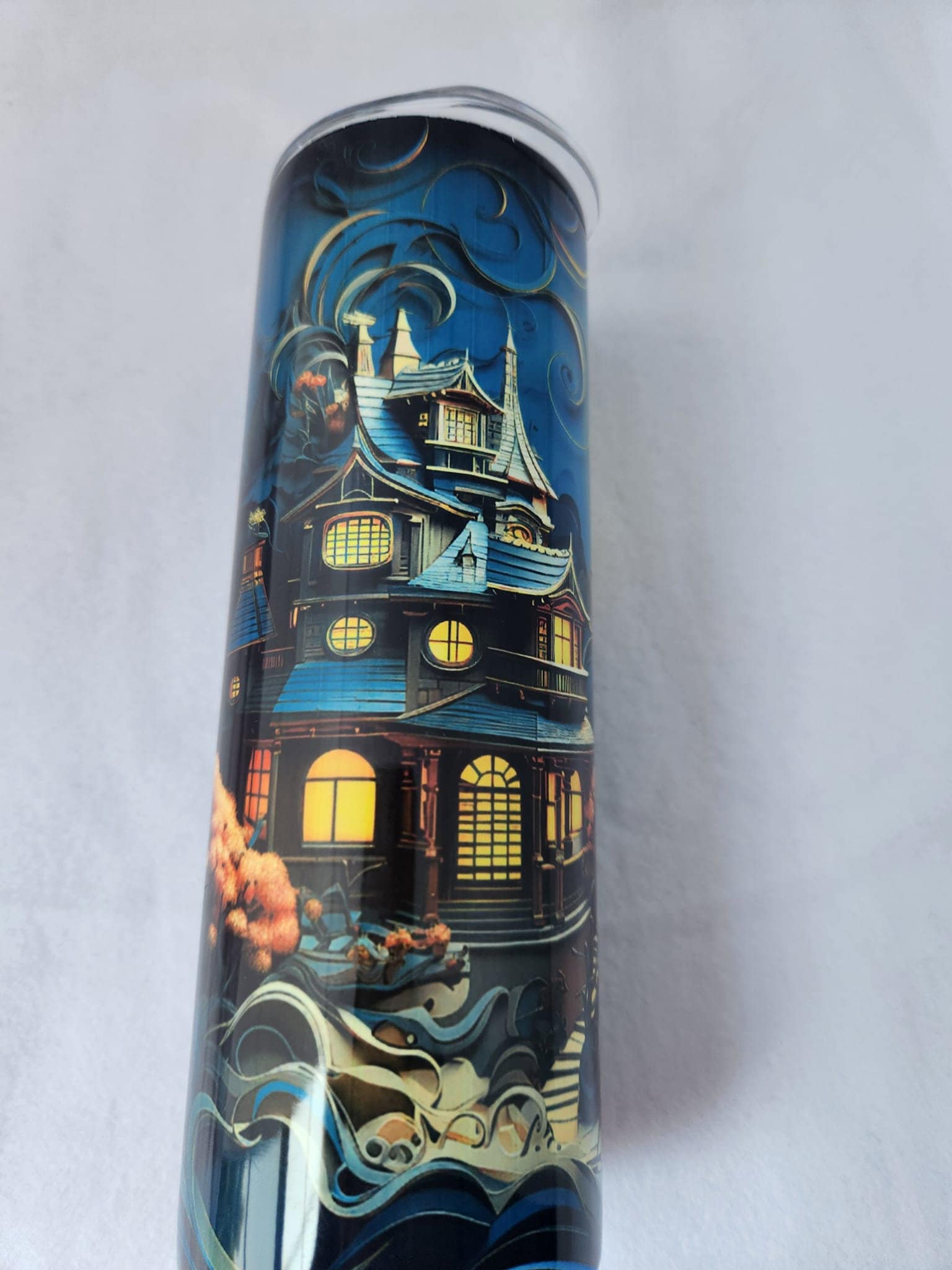 3D Haunted House Tumbler