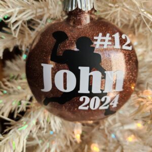 Football player personalized Christmas ornament Team ornament