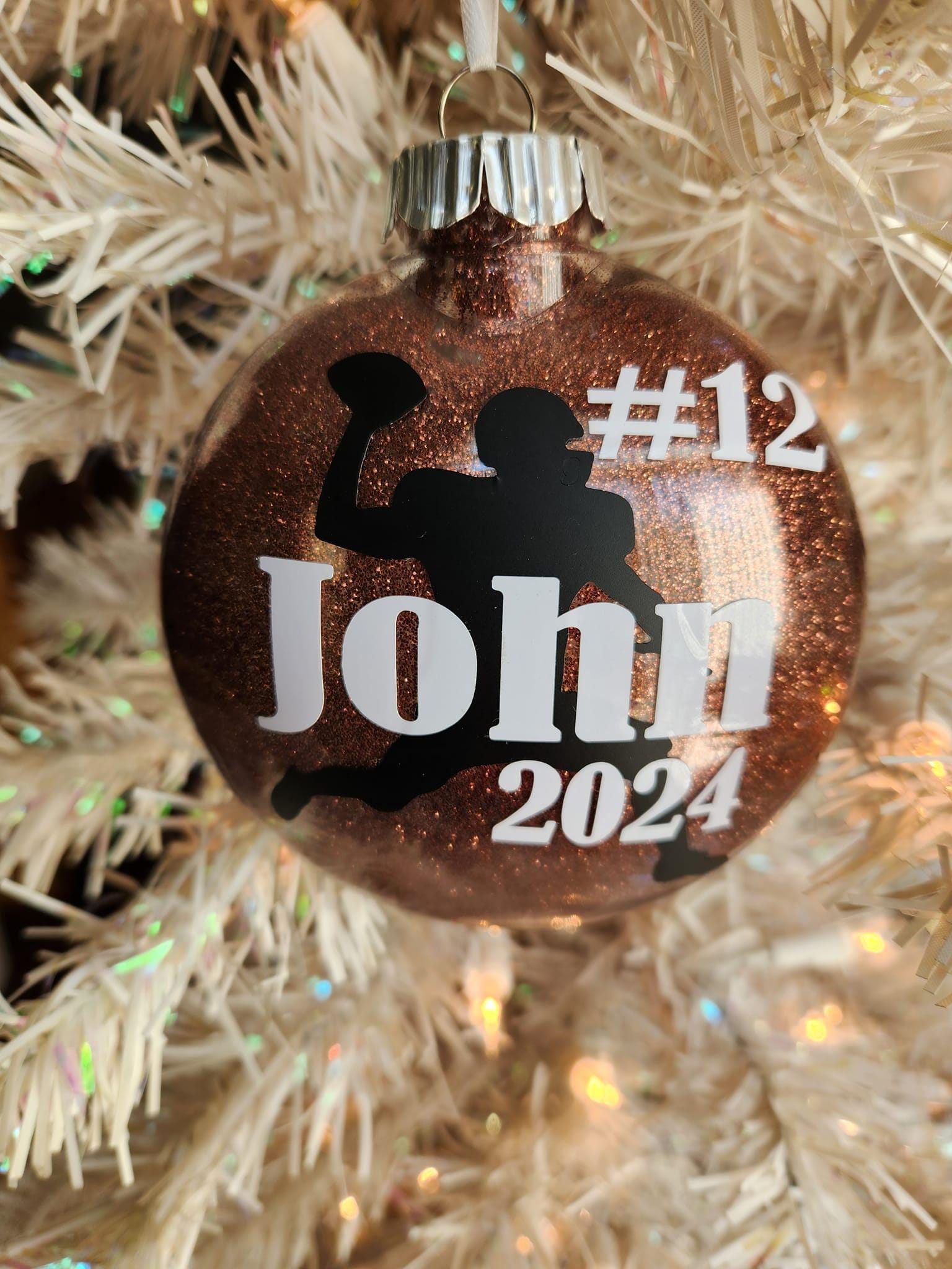 Football player personalized Christmas ornament Team ornament