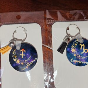 Zodiac sign keychains