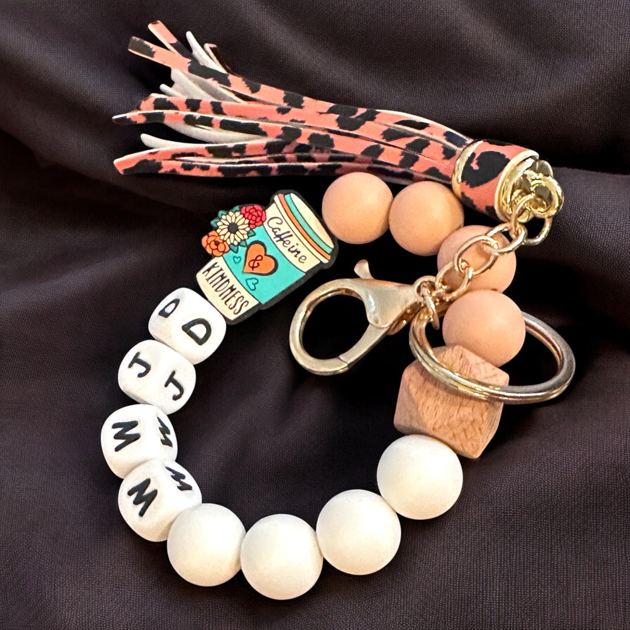Silicone Beaded Keychain Wristlet