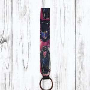 Spooky Halloween Wristlet Keychain/ October Girl Gift