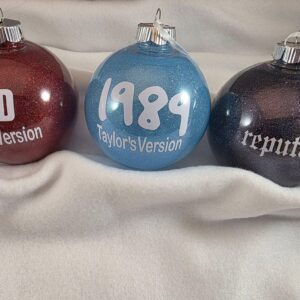 Glitter Album Ornaments: Shatterproof 4-inch Bulb
