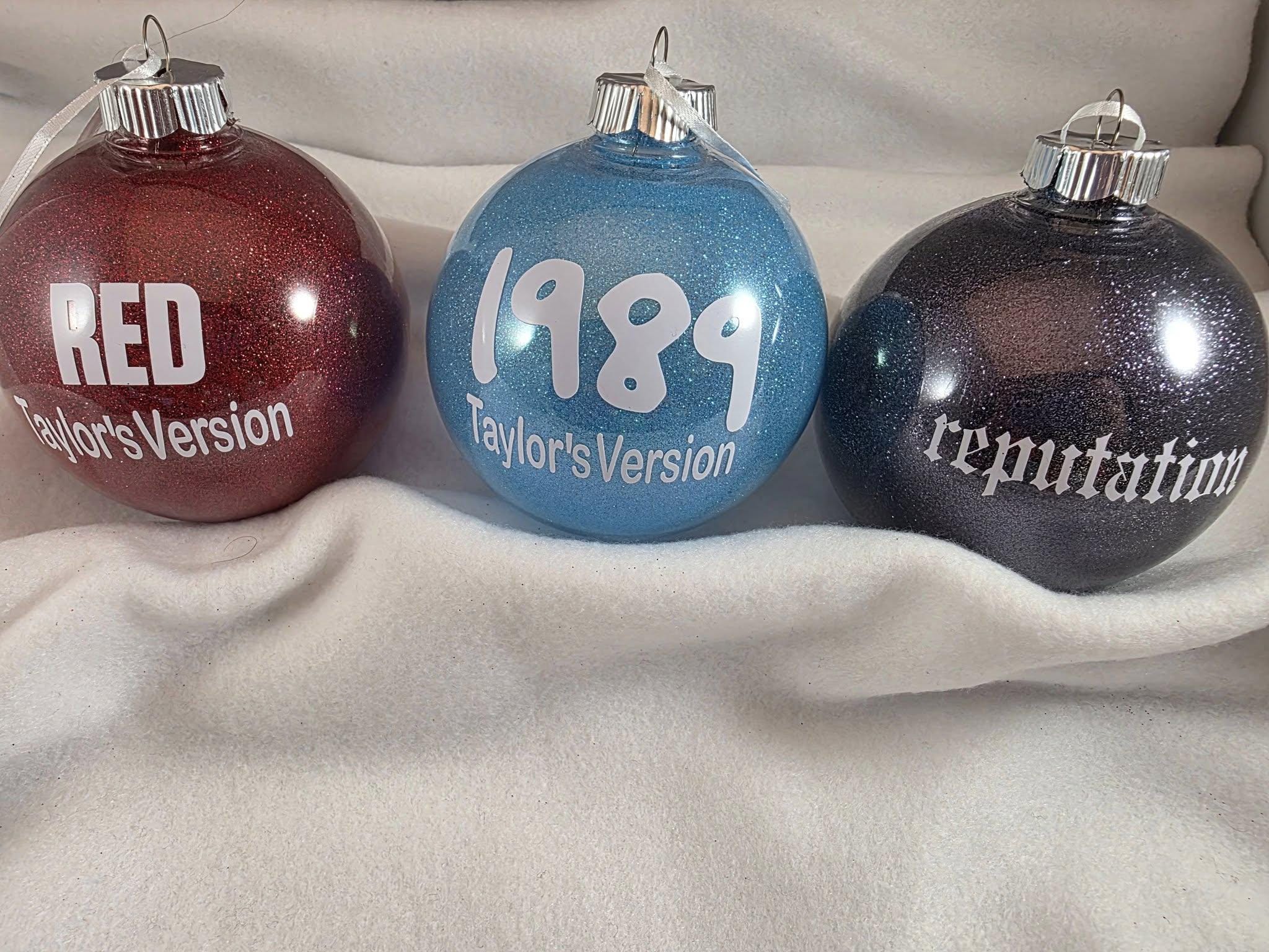 Glitter Album Ornaments: Shatterproof 4-inch Bulb