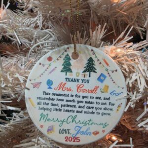 Personalized Teacher Ornaments