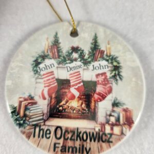Stockings by the Fire Family Christmas Ornament