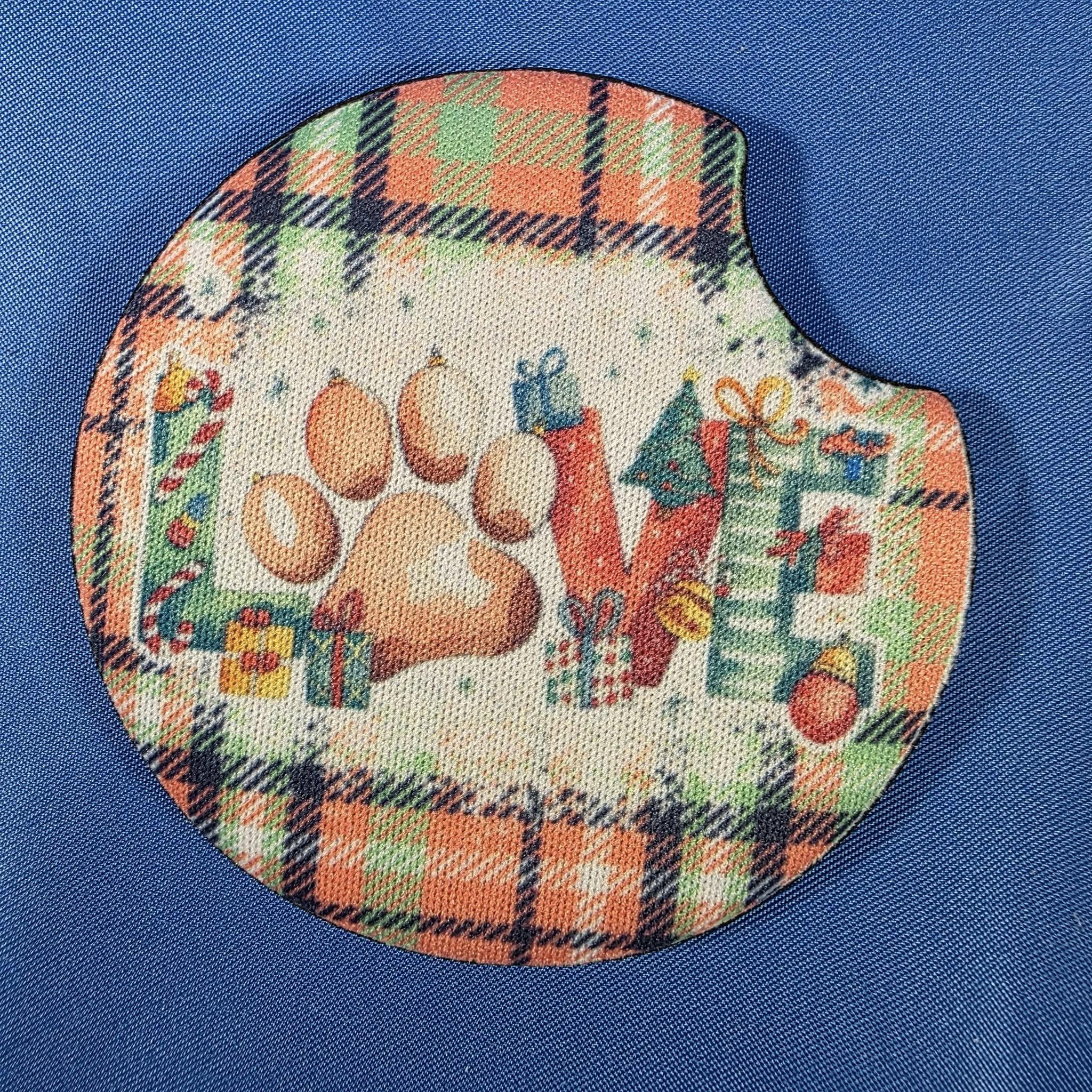 Christmas Puppy Car Coasters