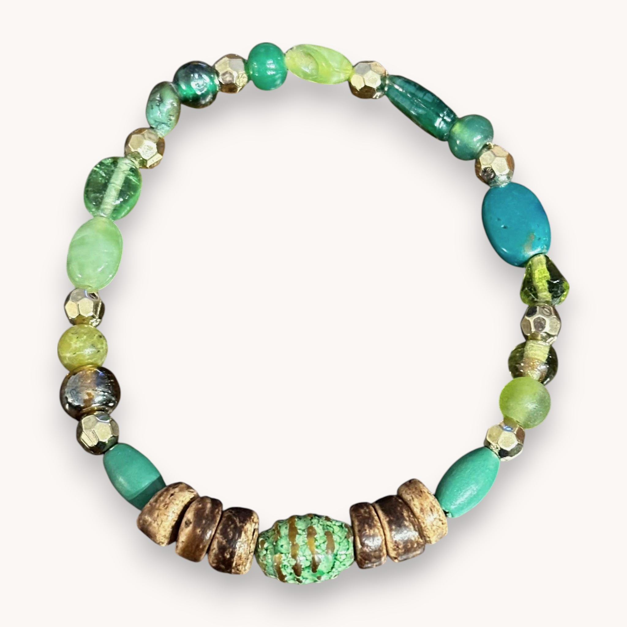 Green Mixed Stone Bracelet