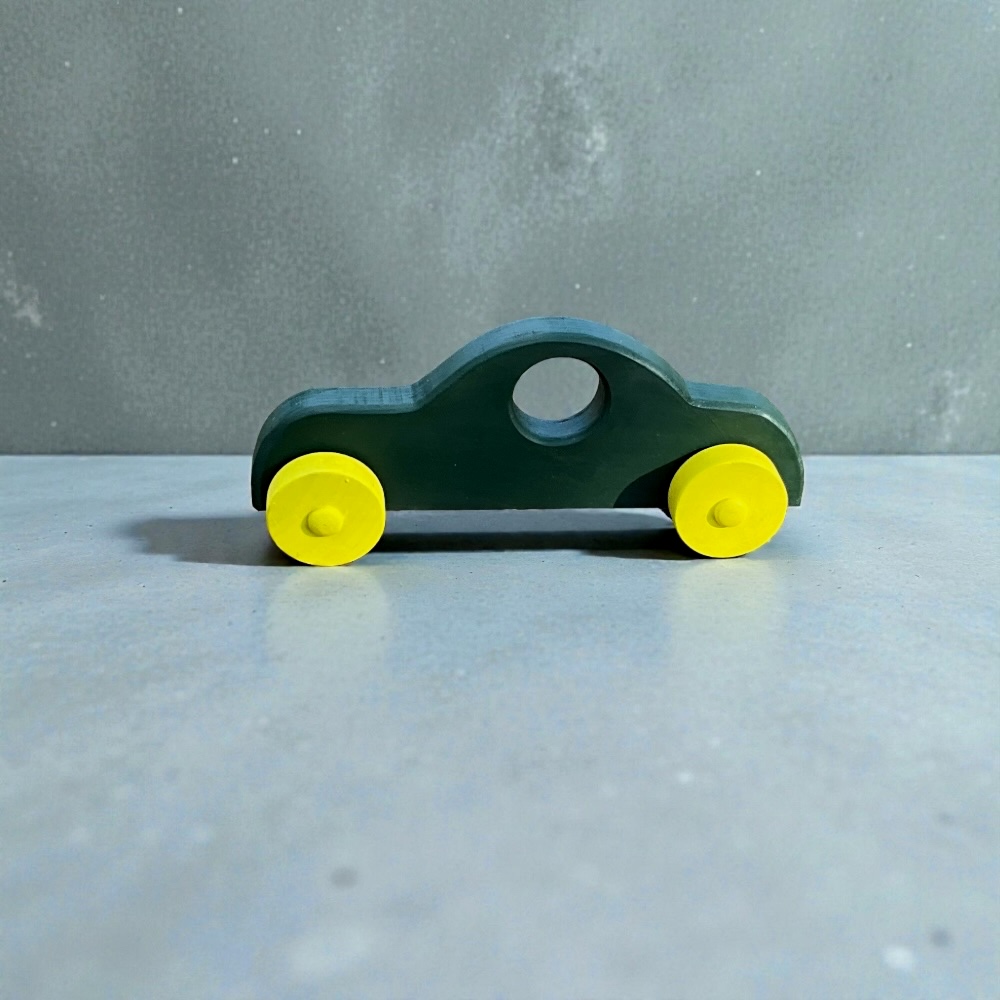 Handmade green and yellow car for sale