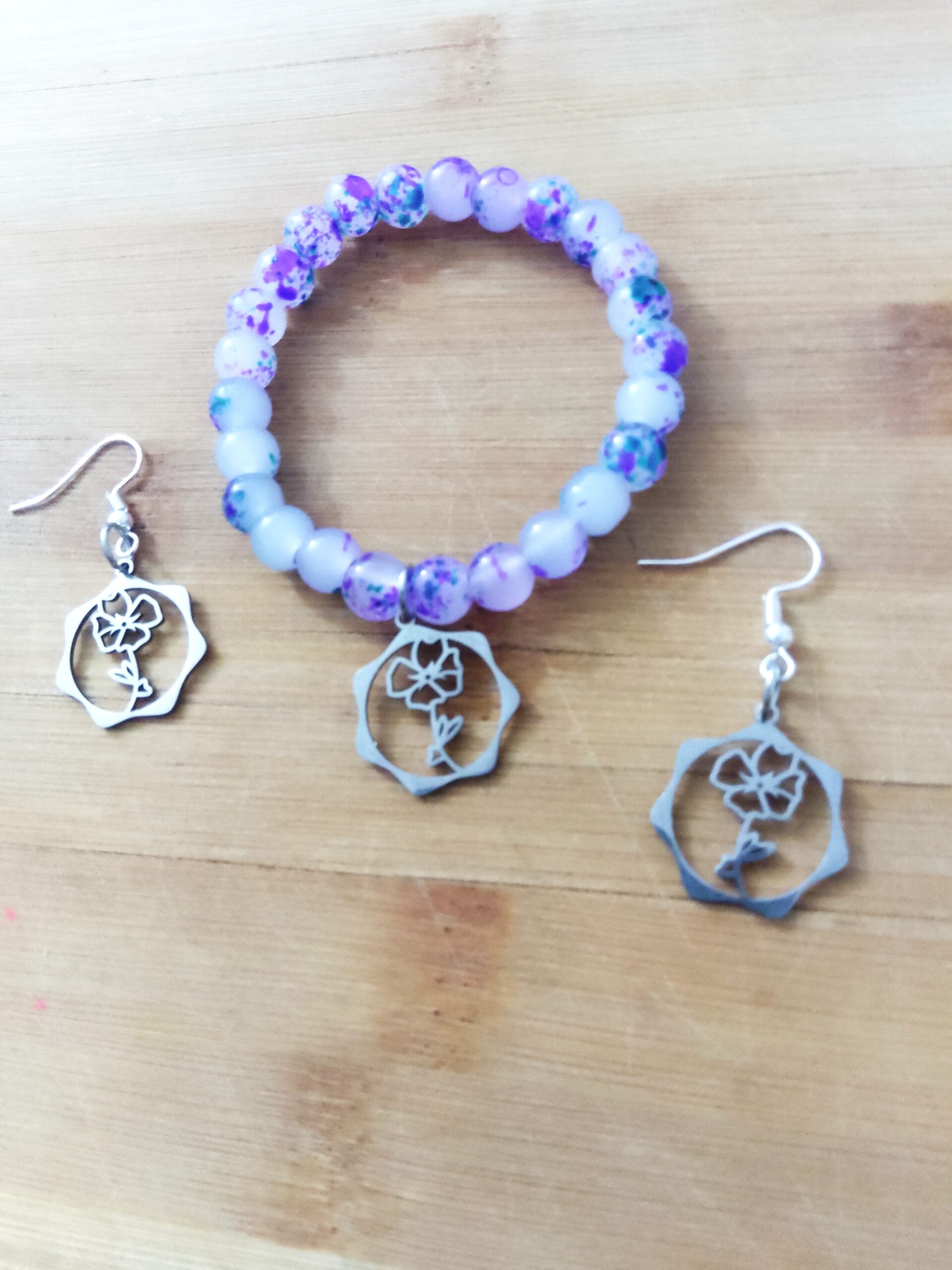 Earrings and Bracelet