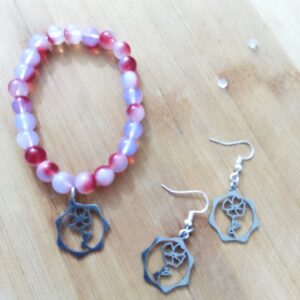 Shades Of blue Bracelet and Earring set