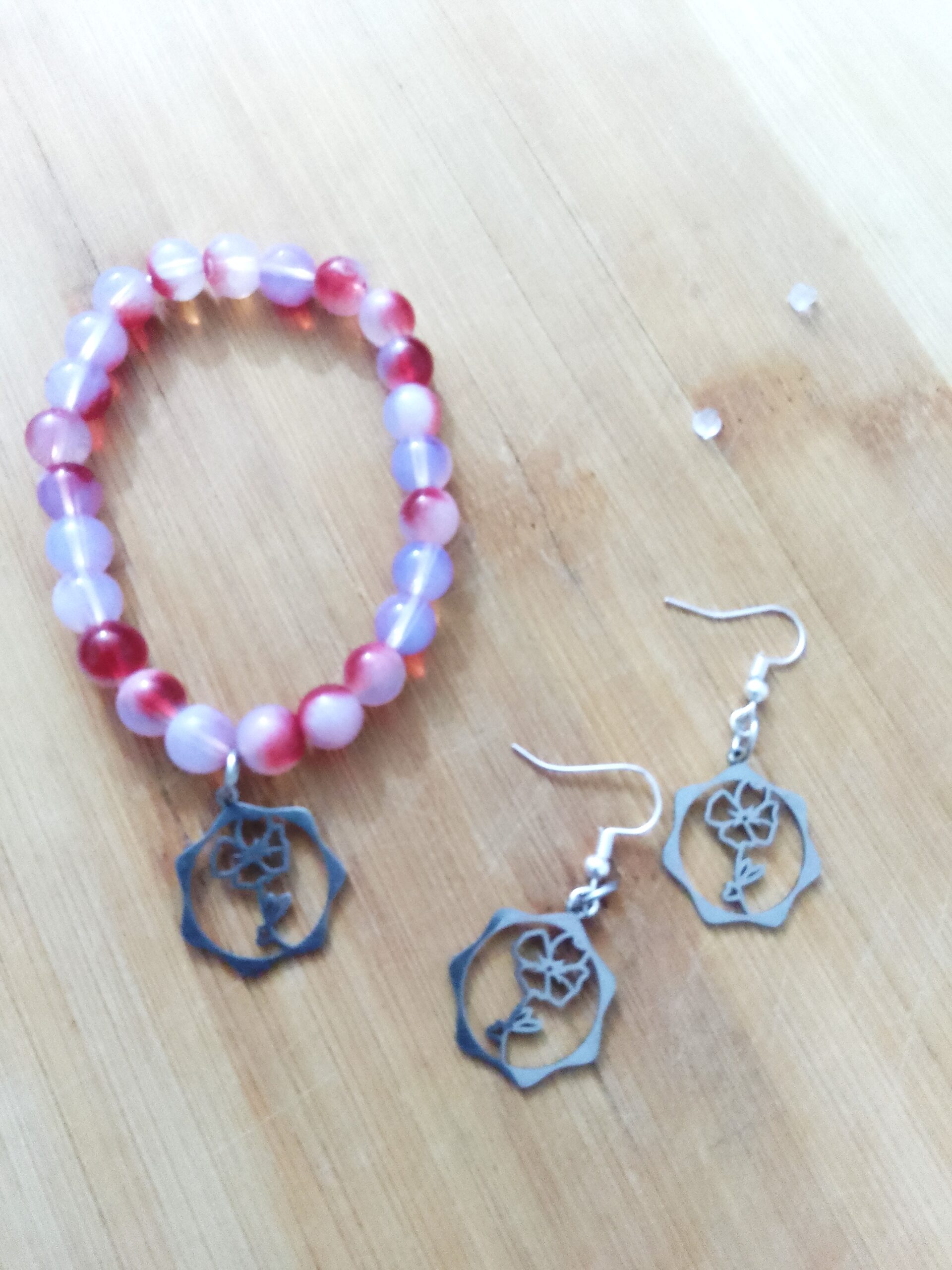 Shades Of blue Bracelet and Earring set