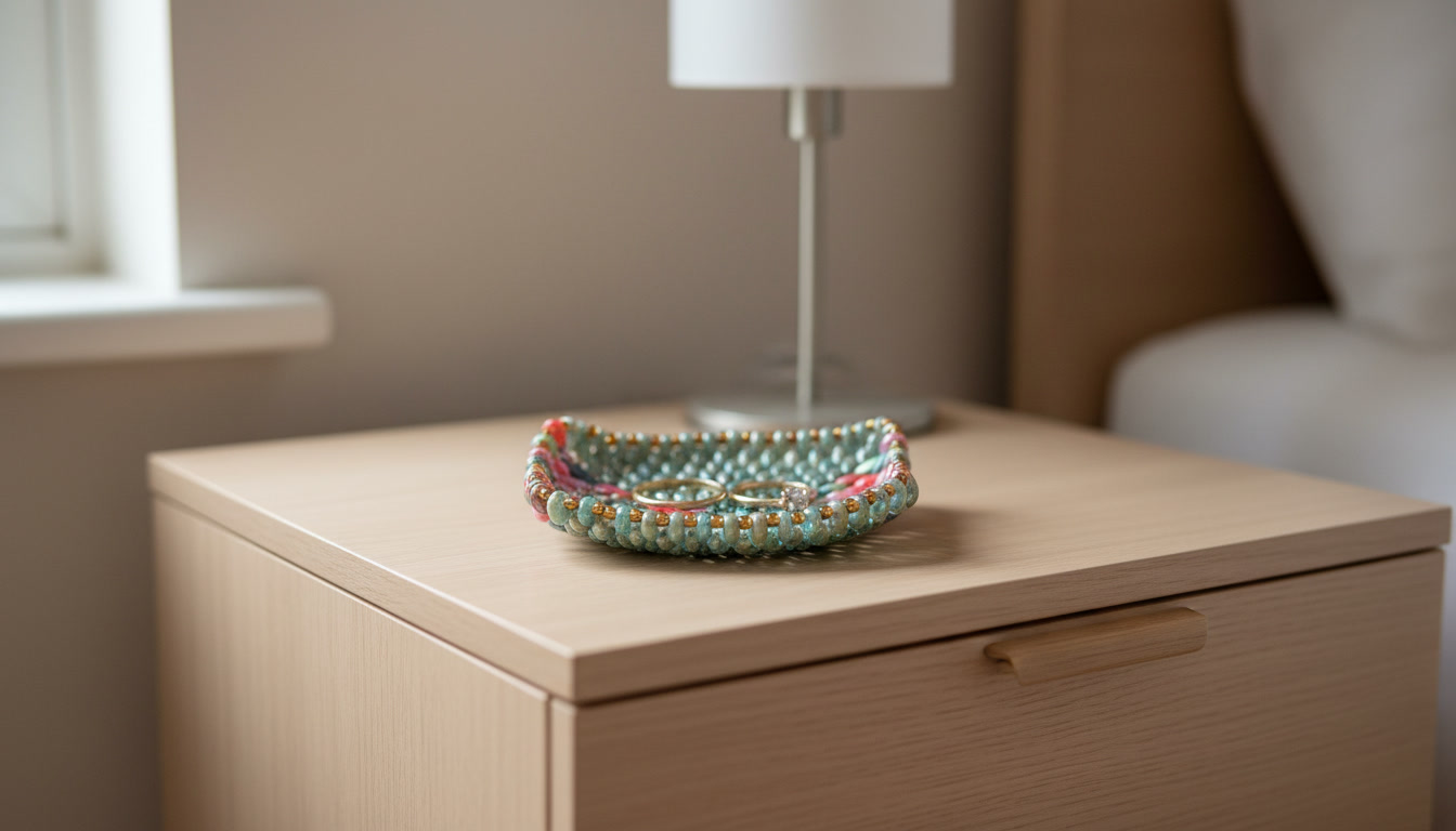 Tidepool Ember Beaded Jewelry Dish - Image 2