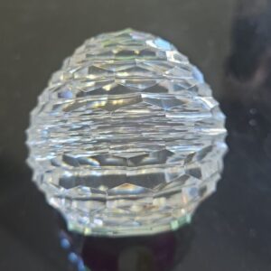 Crystal hand cut glass paperweight