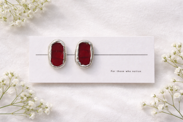 Jellybean Earrings - Lightweight Stained Glass and Sterling Silver ok for Sensitive Ears