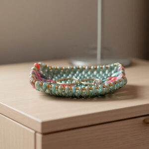 Tidepool Ember Beaded Jewelry Dish