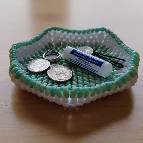 Tidepool Shallows Beaded Ring Dish (Large)