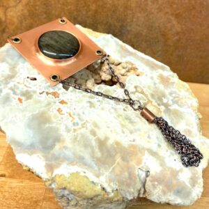 Golden Obsidian Necklace on Copper