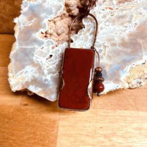 Red Jasper Stone Necklace on Copper