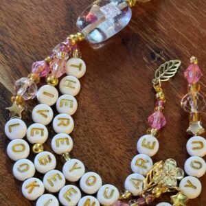 Romantasy Beaded Bookmark | Handmade Gold‑Tone Bookmark for Romance & Fantasy Readers