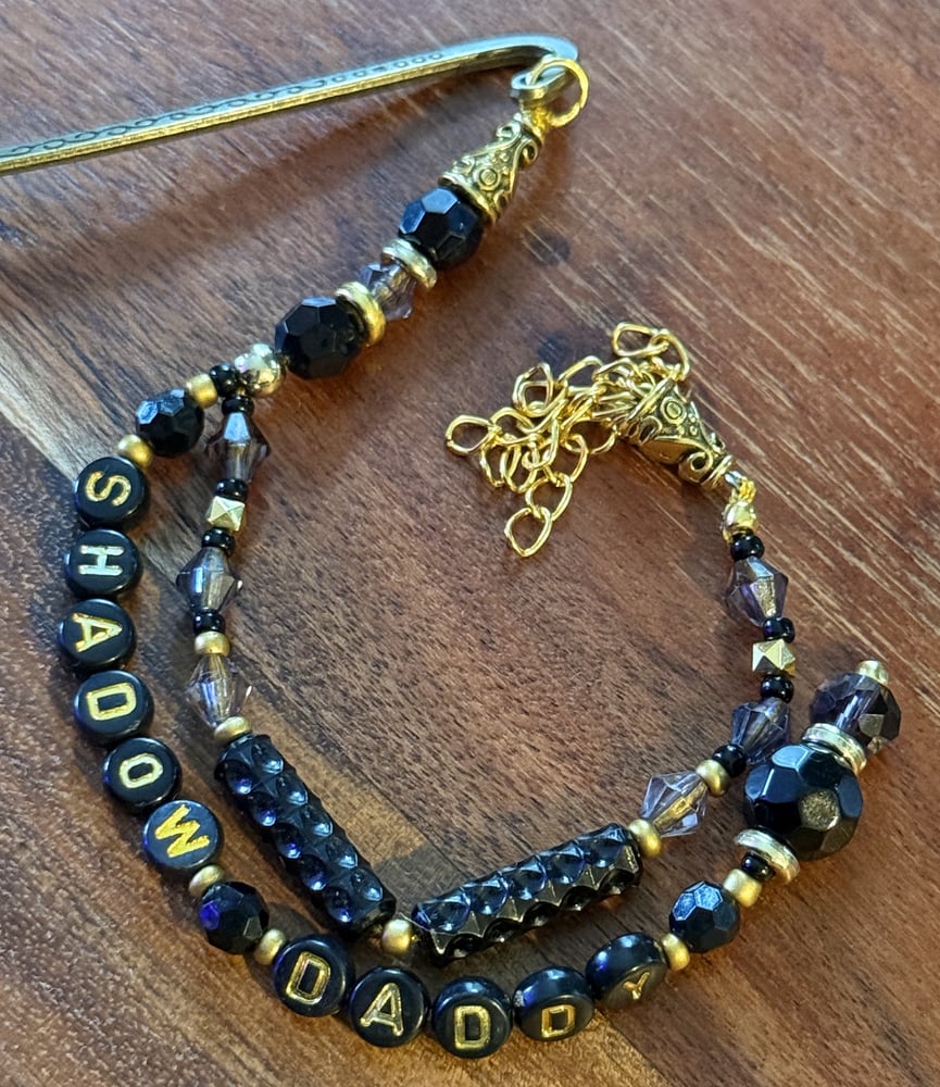 Shadow Daddy | Spicy Booklovers | Handmade Beaded Bookmark for Romance & Fantasy Trope Lovers