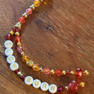 Slow Burn Bookmark | Handmade Beaded Bookmark | Romance & Fantasy Trope Lovers