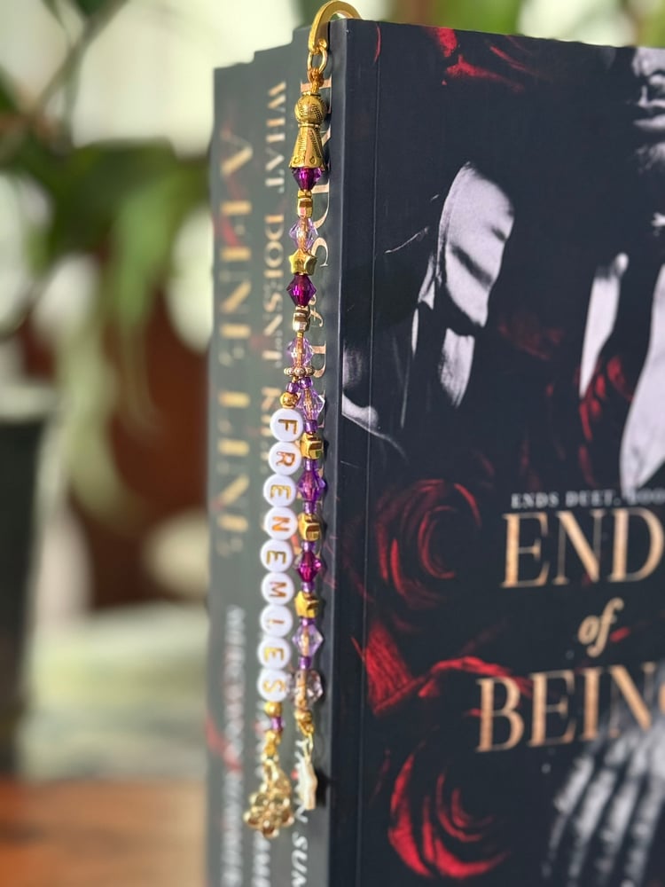 Frenemies Romantasy | Handmade Beaded Bookmark | Romance & Fantasy Trope Lovers